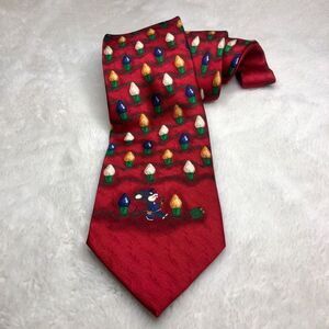 NORDSTROMS J.Z. RICHARDS HANDCRAFTED UNIQUE CHRISTMAS HOLIDAY RED MENS ALL SILK